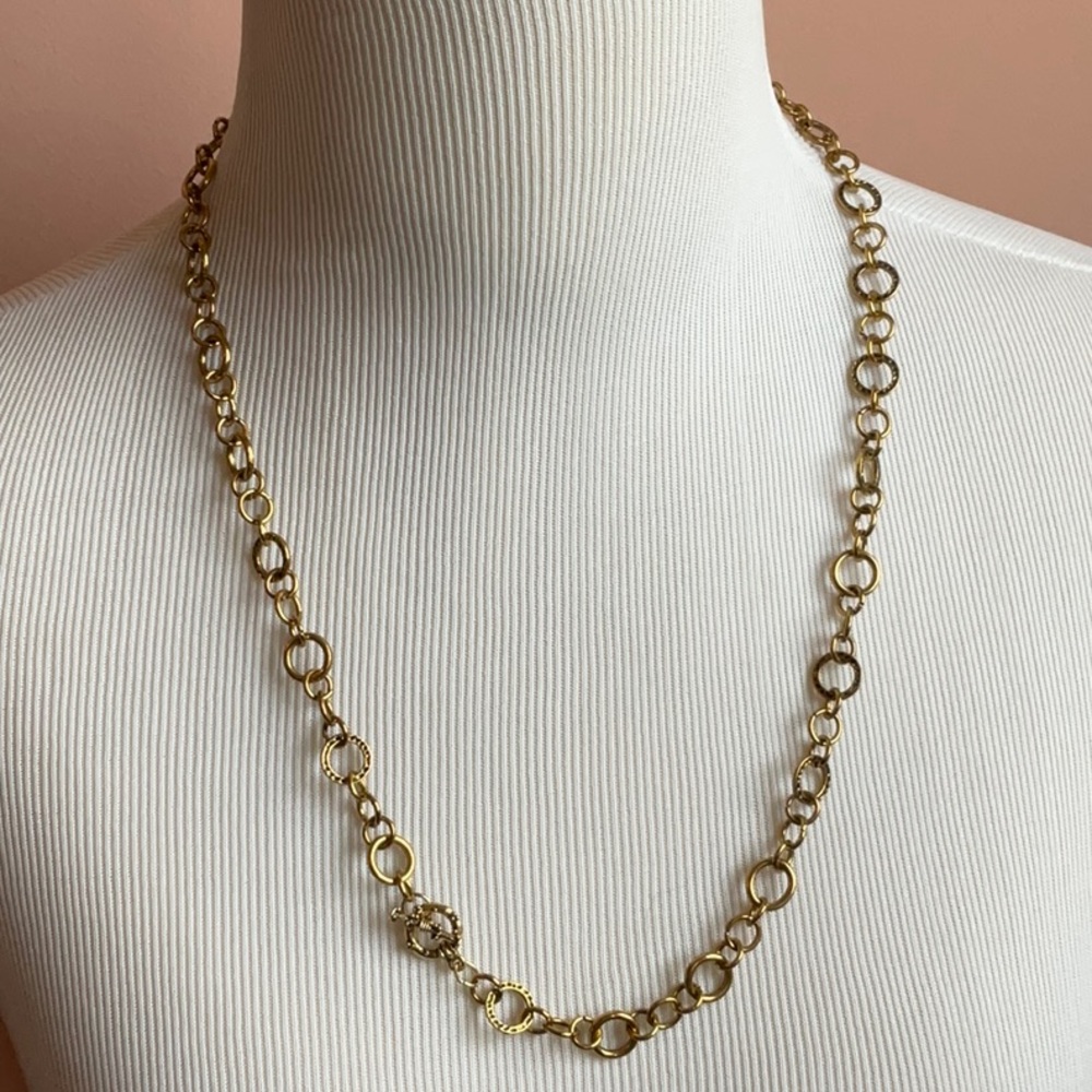 Artisan made Gold Ornate Chain Necklace